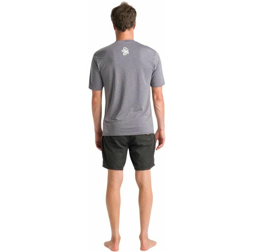 2026 C-Skins Männer NuWave UV Basics Kurzarm Surf Tee C-NLYSURFM - Deep Grey Heather